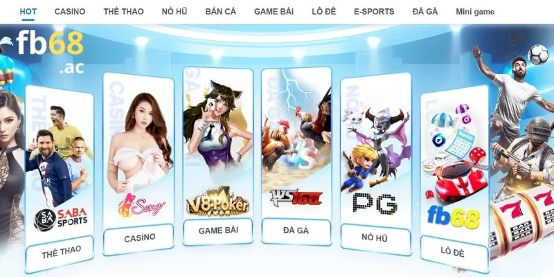 Trải nghiệm các thể loại cá cược hấp dẫn tại cổng game Fb68